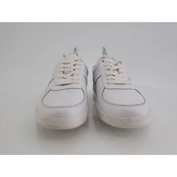 Tory Burch Hank Court Sneakers Womens 11M White Leather Lace Up Shoes - Picture 3 of 14